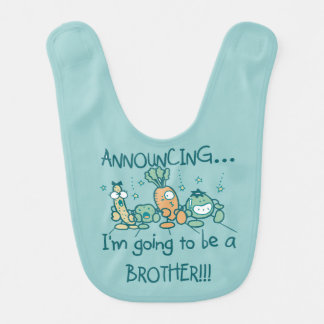 Funny Veggies Future Brother Bib