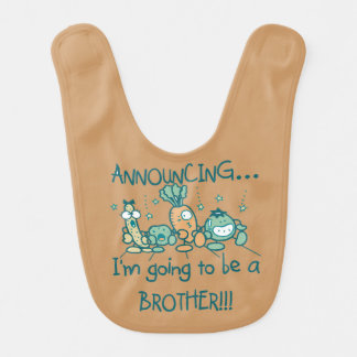 Funny Veggies Future Brother Bib
