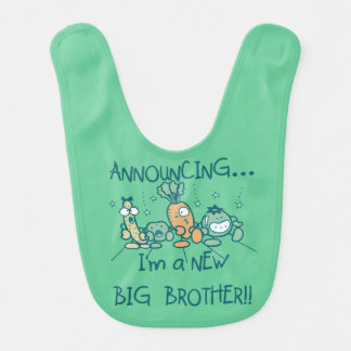 Funny Veggies I'm a Big Brother Bib
