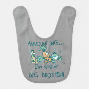 Funny Veggies I'm a Big Brother Bib