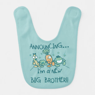 Funny Veggies I'm a Big Brother Bib