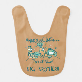 Funny Veggies I'm a Big Brother Bib