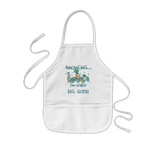 Funny Veggies New Big Sister Kids' Apron