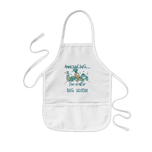 Funny Veggies New Big Sister Kids' Apron (Front)