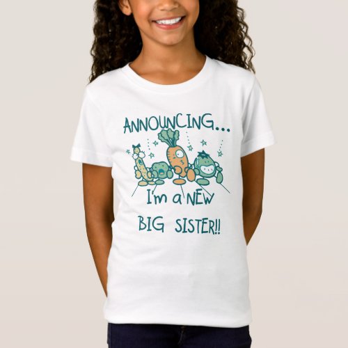 Funny Veggies New Big Sister T_Shirt