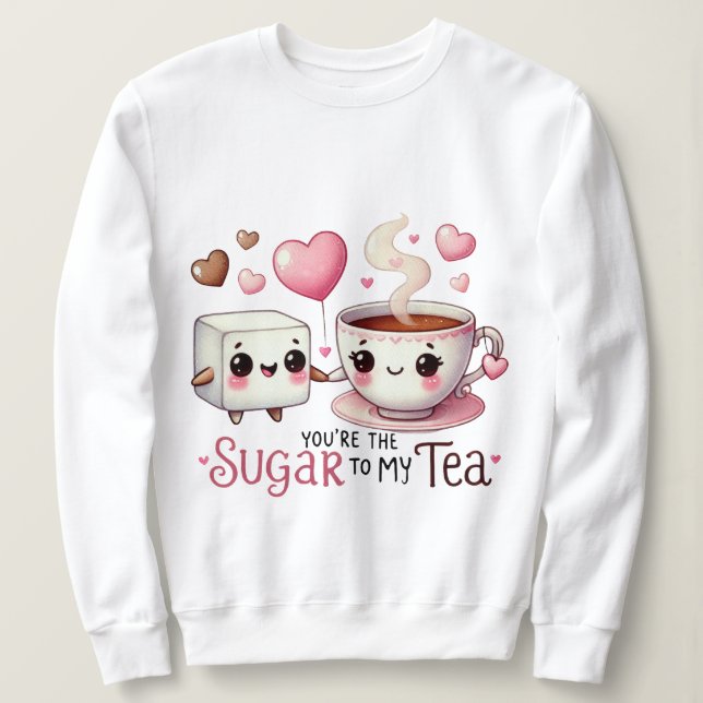 Funny Velentine day Girls Sweatshirt (Design Front)
