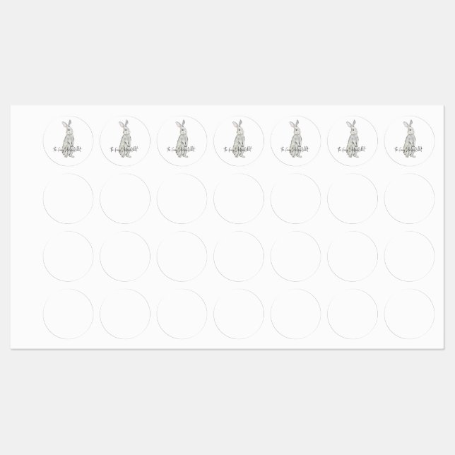 Funny velvet rabbit kids' labels (Sheet)