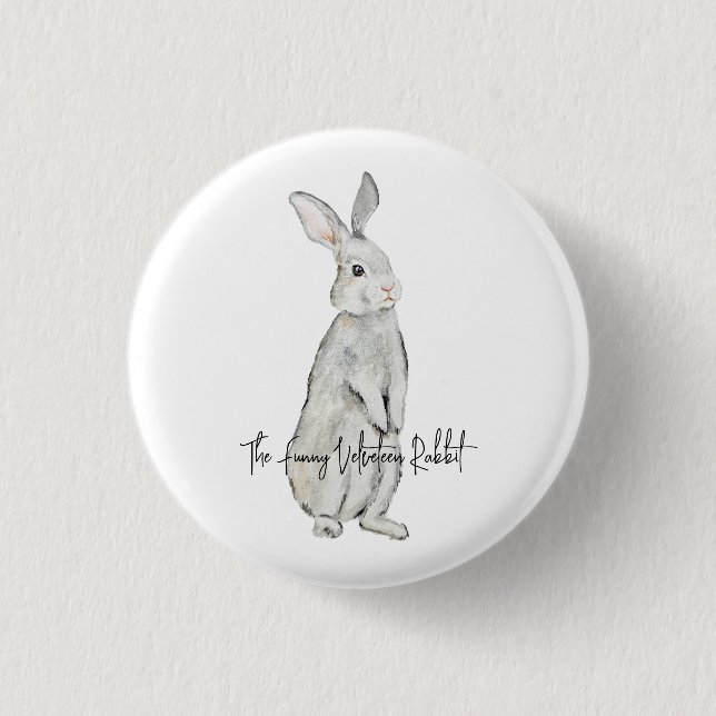 Funny velvet rabbit magnet keychain button (Front)
