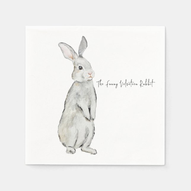 Funny velvet rabbit napkins (Front)