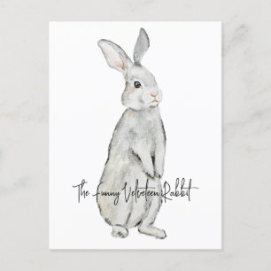 Funny velvet rabbit postcard