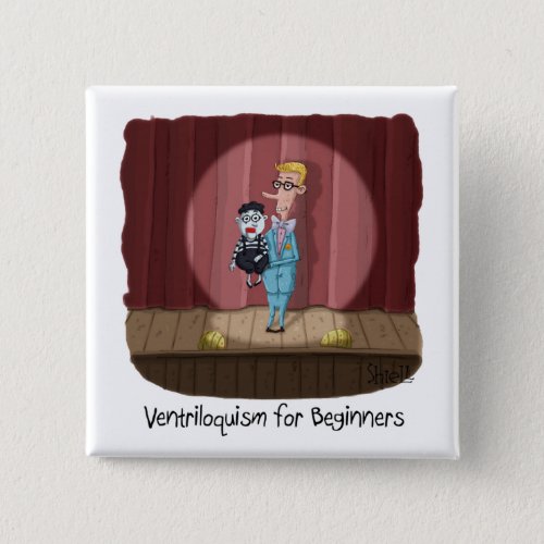 Funny Ventriloquism for Beginners Card or gift Button