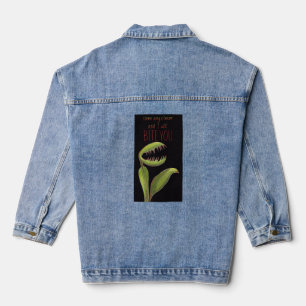 Funny Venus Flytrap with Warning Message Denim Jacket