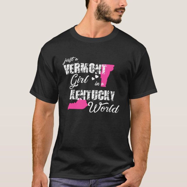 Funny Vermont Gifts Shirts Just a Vermont girl in  (Front)