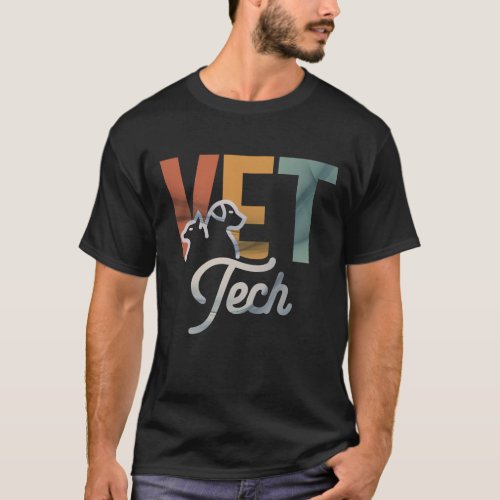 Funny Vet Tech Art Men Women Veterinarian T_Shirt