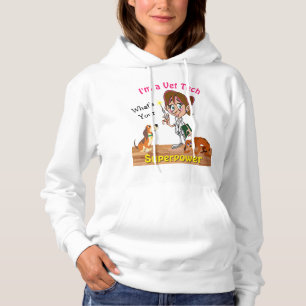 Funny Vet Tech Hoodies for Her, Customize it