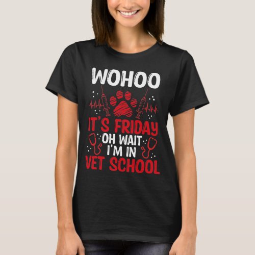 Funny Vet Tech School Friday Vet Tech Student T_Shirt