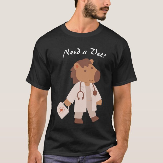 Funny Veterinarian Humor Animal Care Quote T-Shirt (Front)