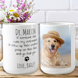 Funny Veterinarian Personalized Pet Photo Coffee Mug