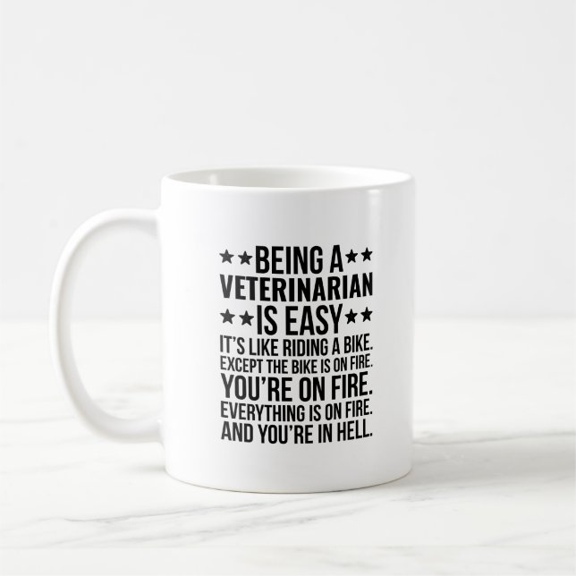 Funny Veterinarian Vet Coffee Mug (Left)
