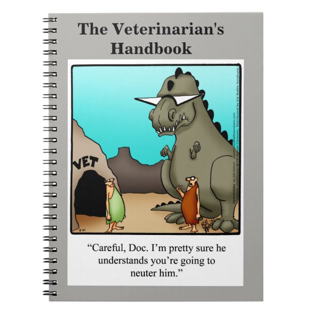 Funny Veterinarian's Humor Notebook (Front)