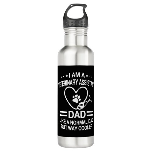 Funny Veterinary Assistant Dad For Men Stainless Steel Water Bottle