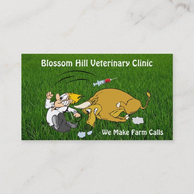 Funny Veterinary Business Card (Front)