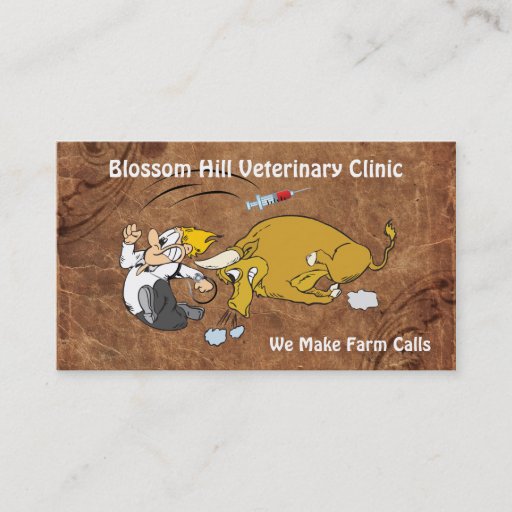 Customizable Funny Veterinary Business Card