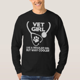 Funny Veterinary Technician Women Girls Female Vet T-Shirt
