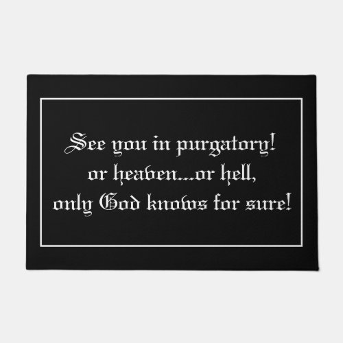 Funny Vicar Priest Quote Joke Doormat