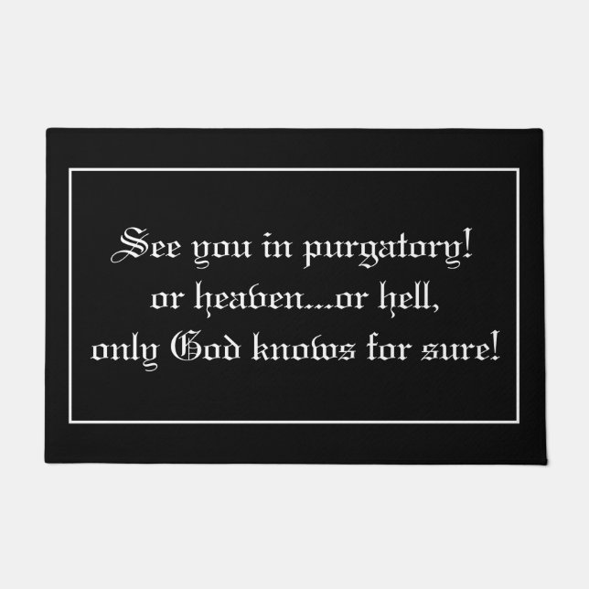 Funny Vicar Priest Quote Joke Doormat (Front)