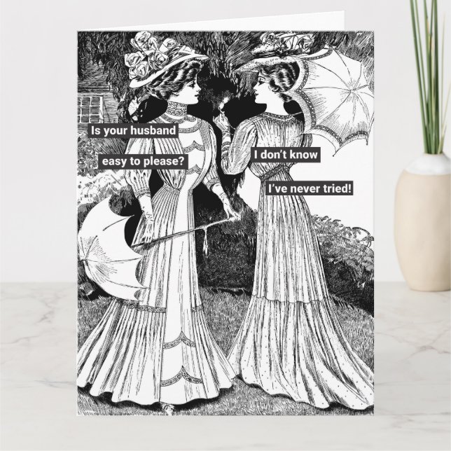 Funny Victorian Housewife Card (Front)