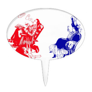 funny victorian marriage cake topper