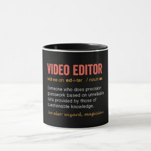 Funny Video Editor Definition Mug