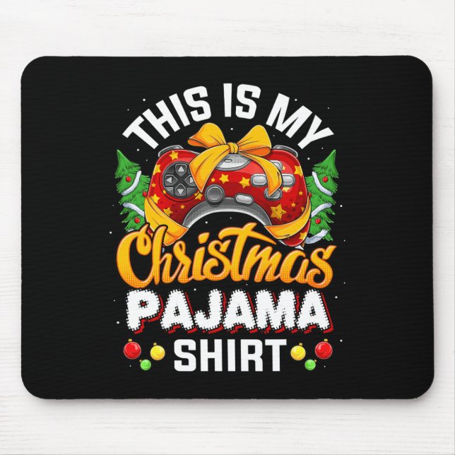 Funny Video Game Controller Christmas Santa Hat Ga Mouse Pad (Front)