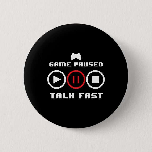 Funny Video Game Design For Men Women Video Gaming Button (Front)
