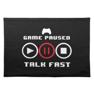 Funny Video Game Design For Men Women Video Gaming Cloth Placemat