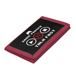 Funny Video Game Design For Men Women Video Gaming Tri-fold Wallet