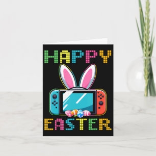Funny Video Game Easter Bunny Gaming Controller Ga Card