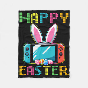 Funny Video Game Easter Bunny Gaming Controller Ga Fleece Blanket