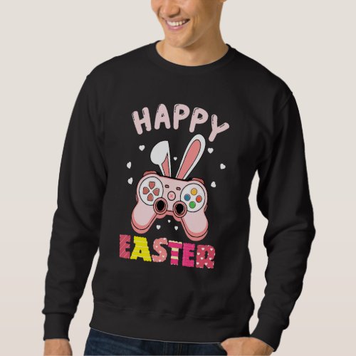 Funny Video Game Happy Easter Bunny Gaming Control Sweatshirt