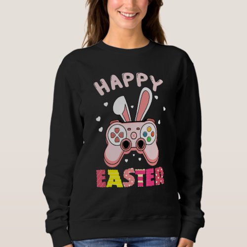 Funny Video Game Happy Easter Bunny Gaming Control Sweatshirt