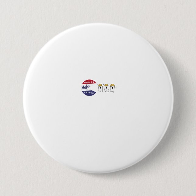 FUNNY VIDEO GAME VOTE EATING TRUMP GHOST FOR BUTTON (Front)
