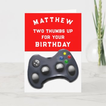 Funny Video Gamer Birthday Card by partygames at Zazzle