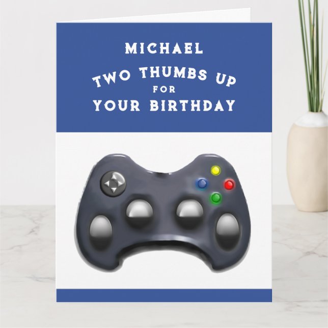 Funny Video Gamer Birthday Card (Front)