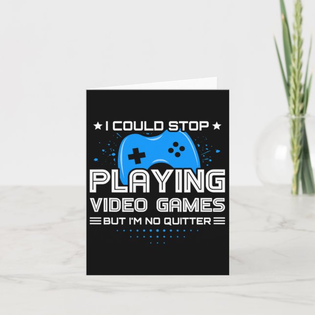 Funny Video Gamer - Pc Console Gaming - Video Game Card (Front)
