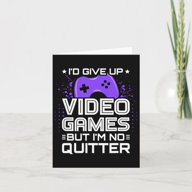 Funny Video Gamer - Pc Console Gaming - Video Game Card (Front)