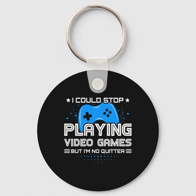 Funny Video Gamer - Pc Console Gaming - Video Game Keychain (Front)