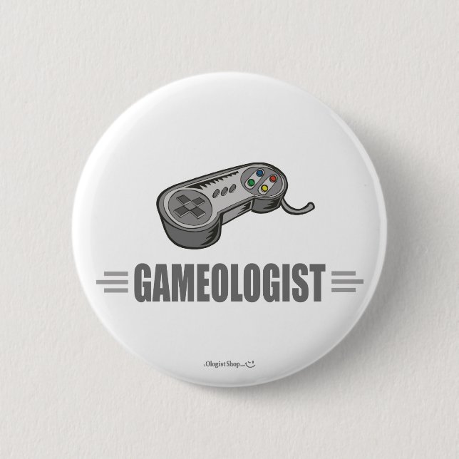Funny Video Gamer Pinback Button (Front)