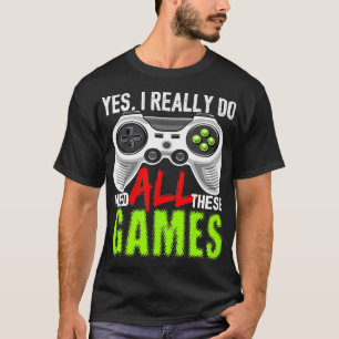 Funny Video Gamer Video Game Controller Party Gif T-Shirt