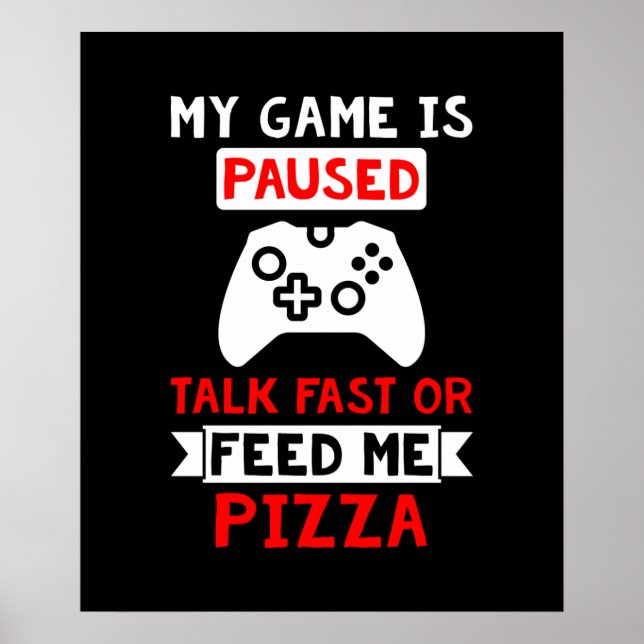 funny video gamer word art poster (Front)